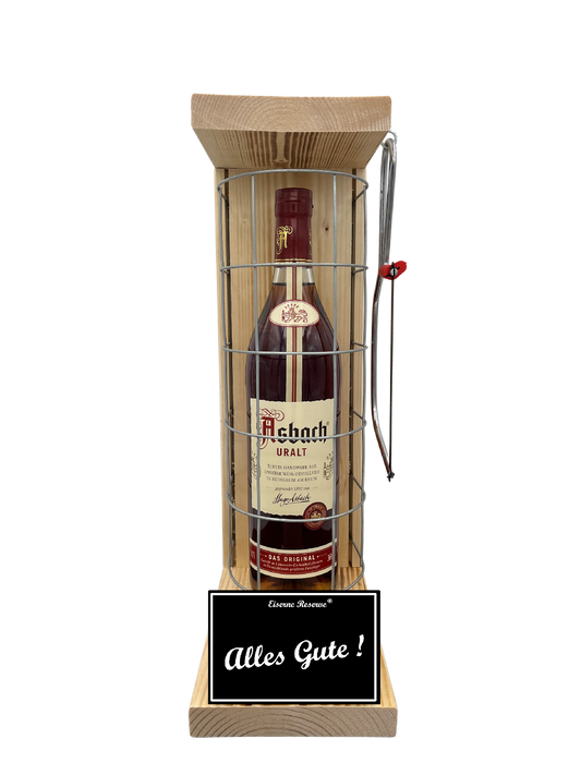 Asbach Uralt Eiserne Reserve Gitterkäfig Geschenk Alles Gute
