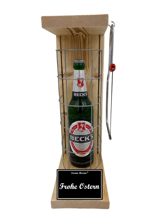 Becks Bier Eiserne Reserve Gitterkäfig Geschenk zu Ostern