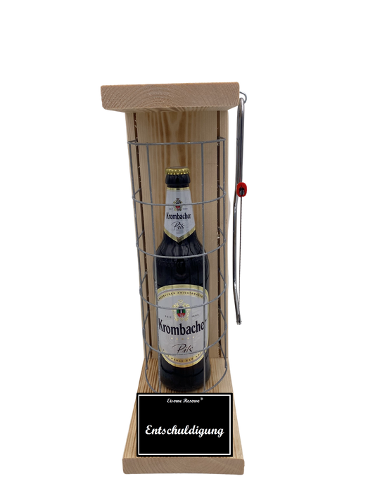 Krombacher Pils Eiserne Reserve Gitterkäfig Geschenk Entschuldigung