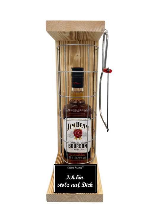 Jim Beam Eiserne Reserve Gitterkäfig Geschenk Ich bin stolz auf Dich