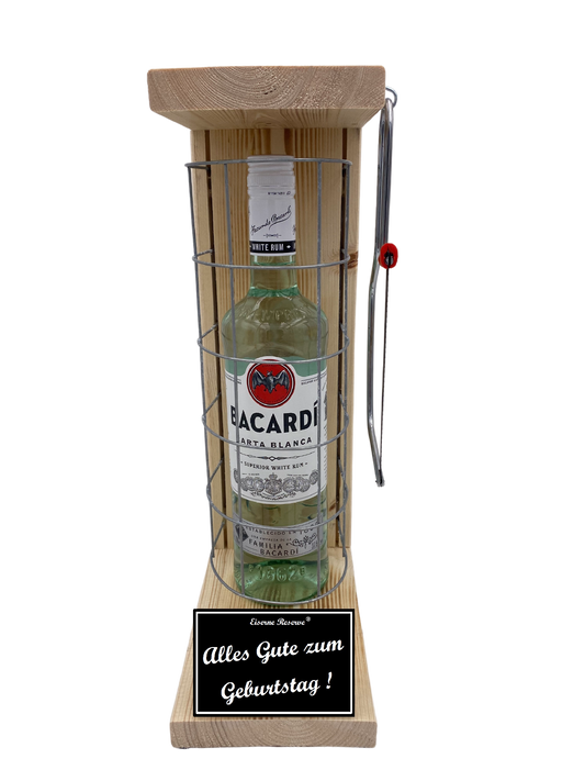 Bacardi Eiserne Reserve Gitterkäfig Geschenk zum Geburtstag