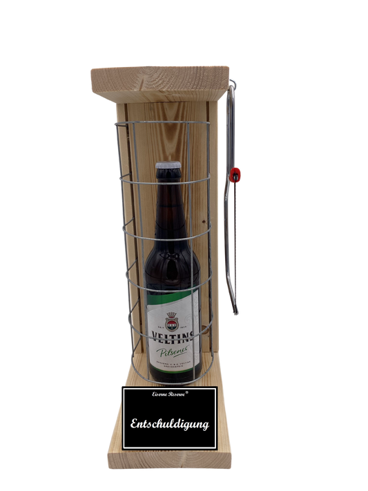 Veltins Pilsener Eiserne Reserve Gitterkäfig Geschenk Entschuldigung