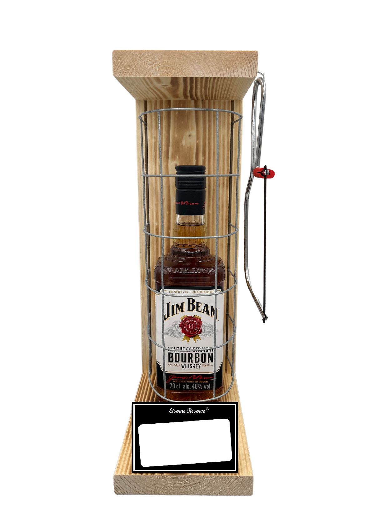 Jim Beam Eiserne Reserve Gitterkäfig Geschenk mit eigenem Text