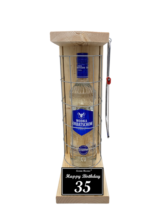 Wodka Geschenk zum 35 Geburtstag - Eiserne Reserve Gitterkäfig