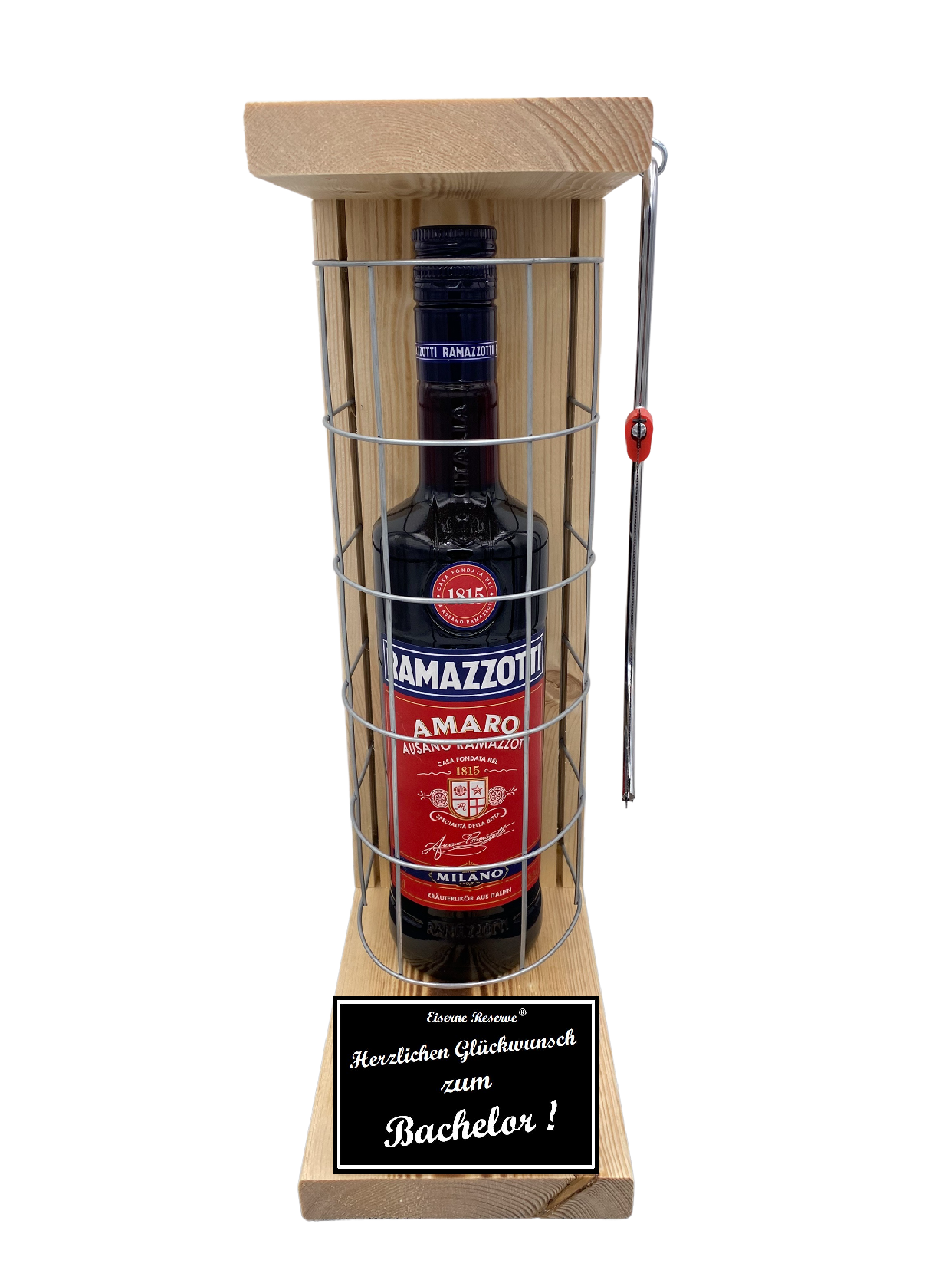 Ramazzotti - Geschenk zum Bachelor - Eiserne Reserve Gitterkäfig