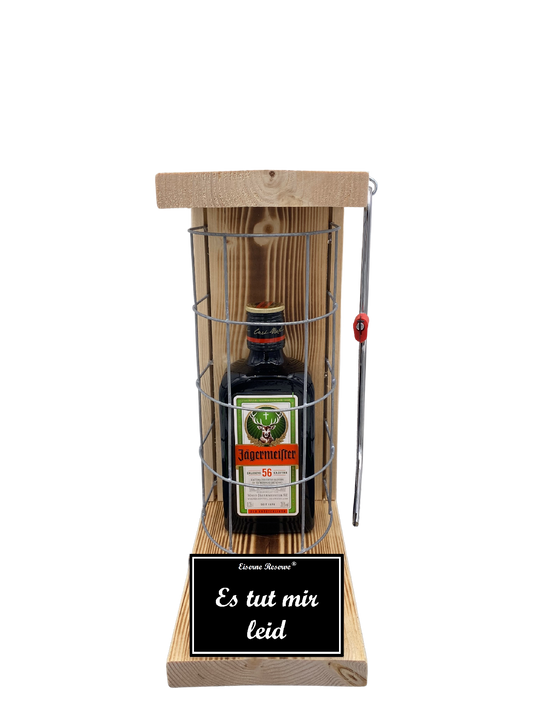Jägermeister Eiserne Reserve Gitterkäfig Geschenk Es tut mir leid