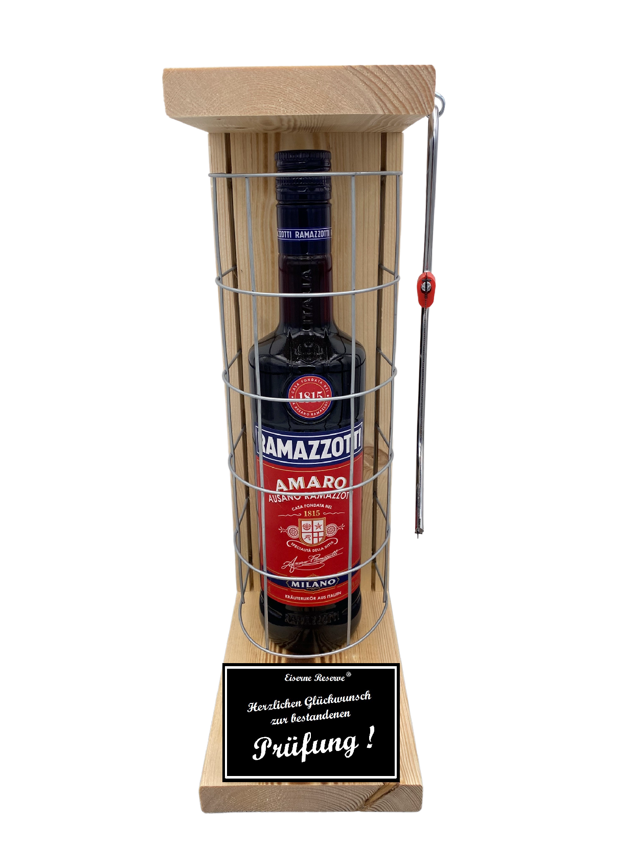 Ramazzotti - Geschenk zur bestandenen Prüfung - Eiserne Reserve Gitterkäfig