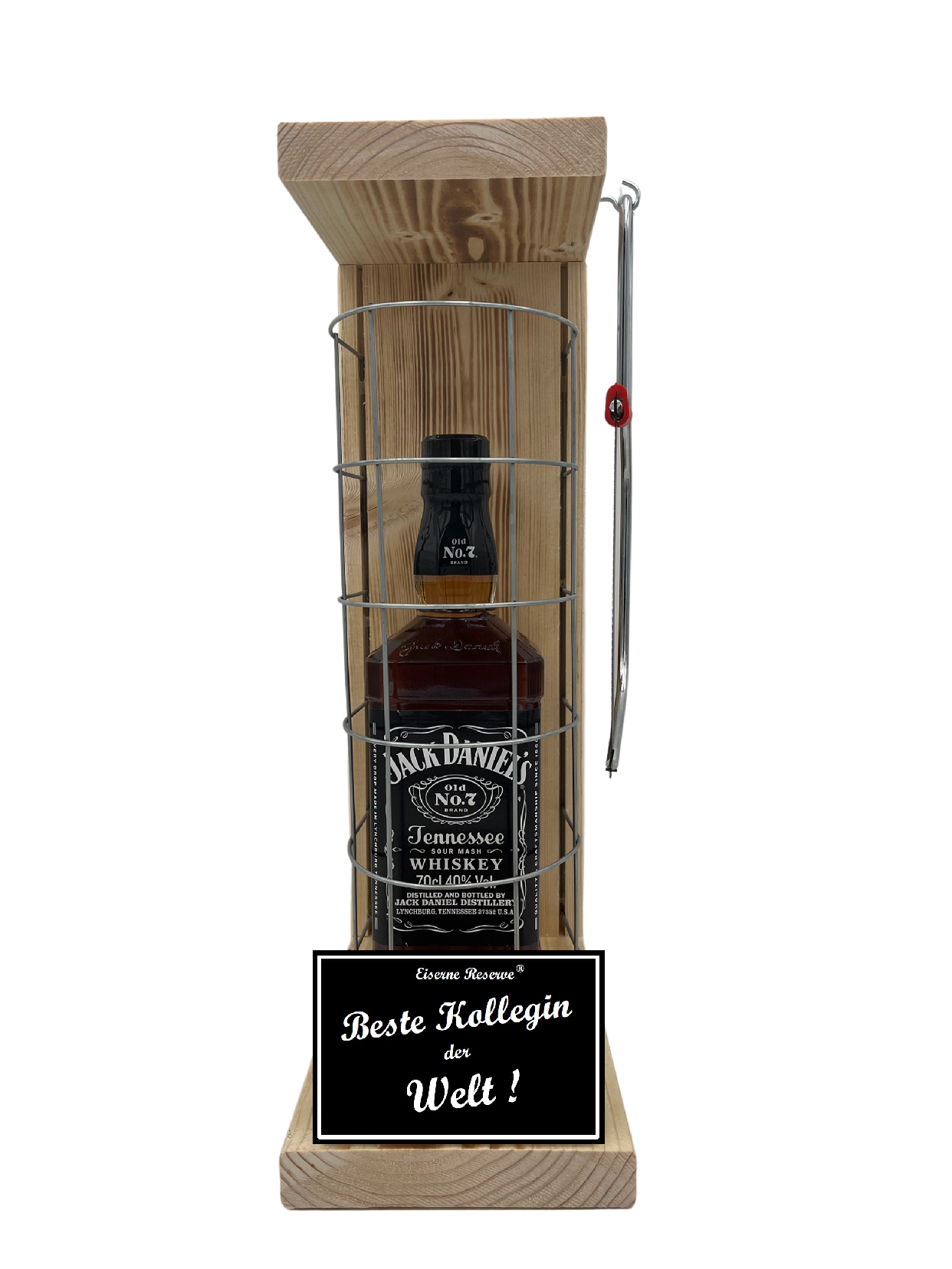 Jack Daniels Eiserne Reserve Gitterkäfig Geschenk Kollegin