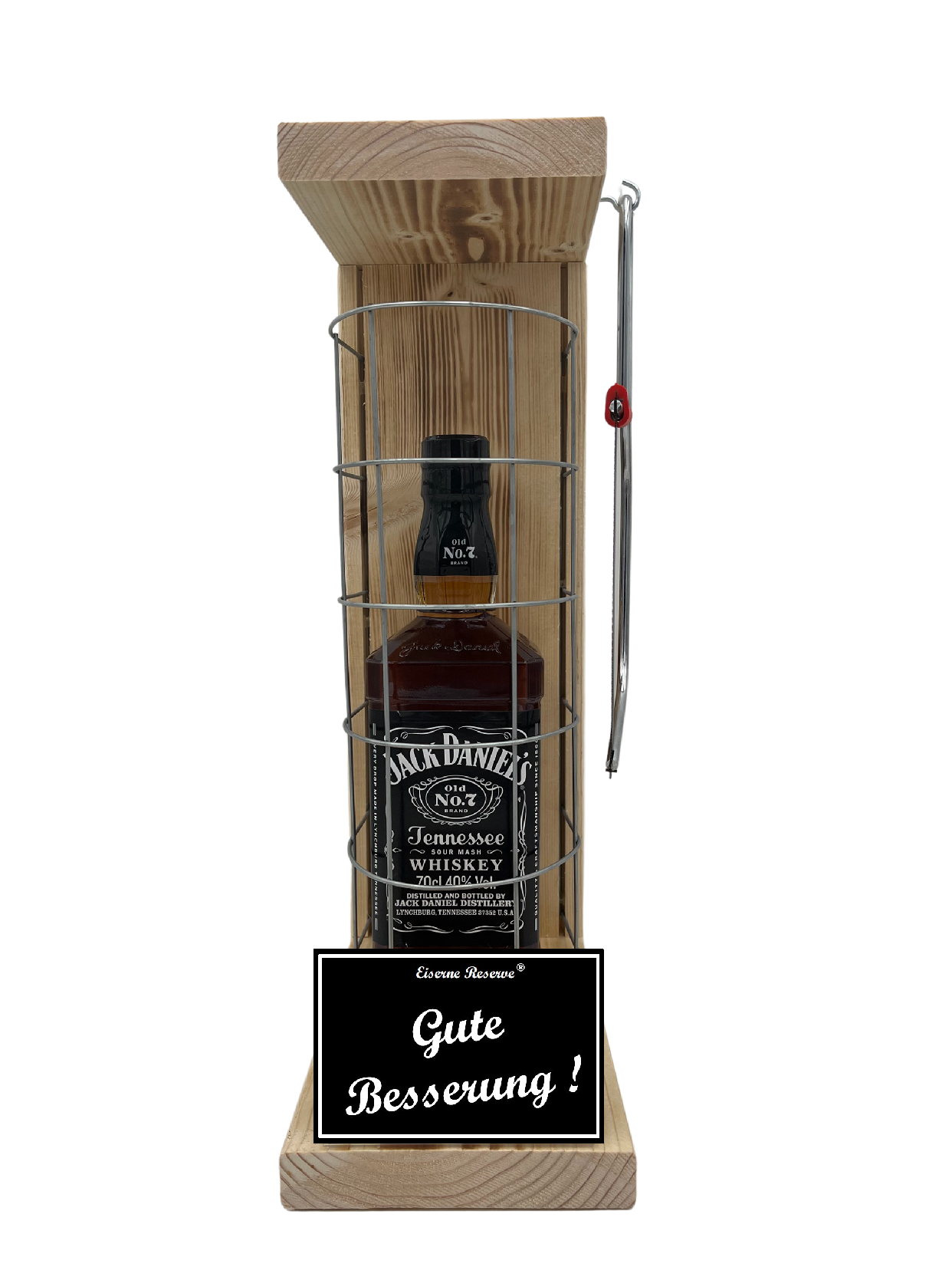 Jack Daniels Eiserne Reserve Gitterkäfig Geschenk zur Genesung