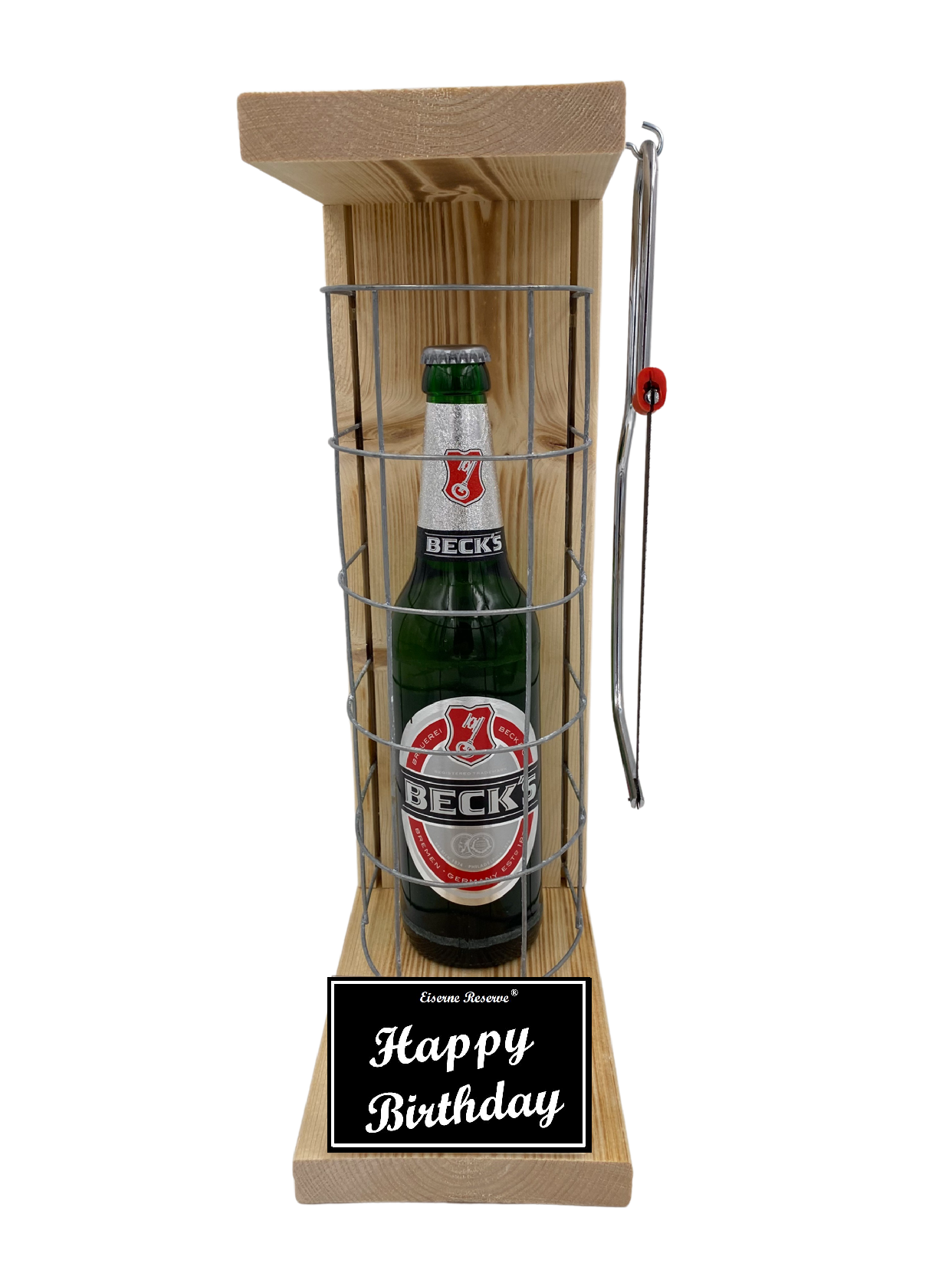 Becks Bier Geschenk zum Geburtstag - Eiserne Reserve Gitterkäfig