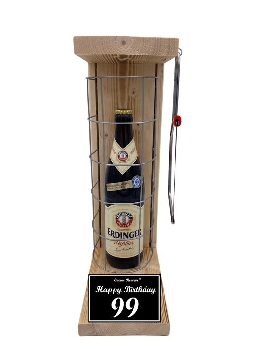Erdinger Bier Geschenk zum 99 Geburtstag - Eiserne Reserve Gitterkäfig