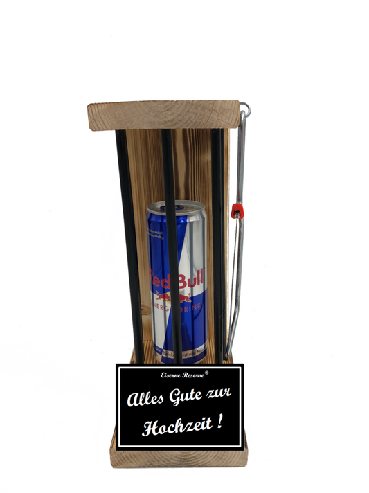 Red Bull - Eiserne Reserve Black Edition Red Bull incl. Säge - Geschenk zur Hochzeit