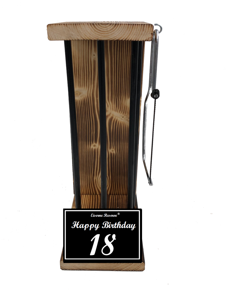 Geschenk zum Geburtstag 18 Geburtstag - Eiserne Reserve - Black Edition - Rohling Größe L