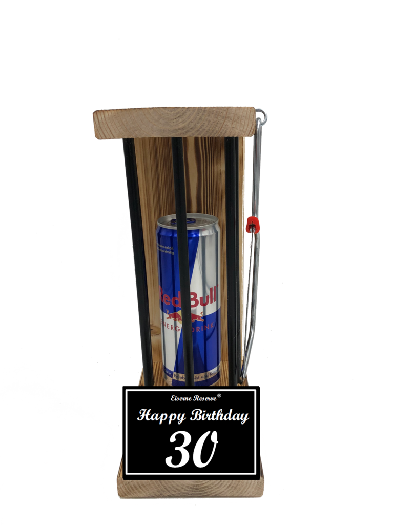 Red Bull Geschenk zum 30 Geburtstag - Eiserne Reserve - Black Edition