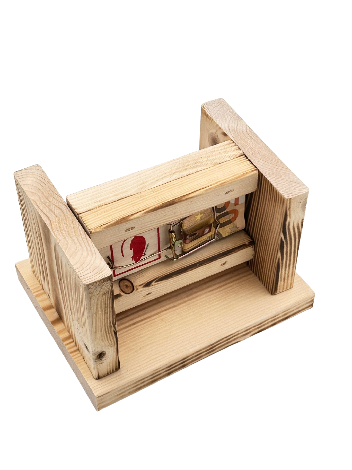Eiserne Reserve NICHTS Geschenk - lustiges Geldgeschenk handgemacht aus Holz