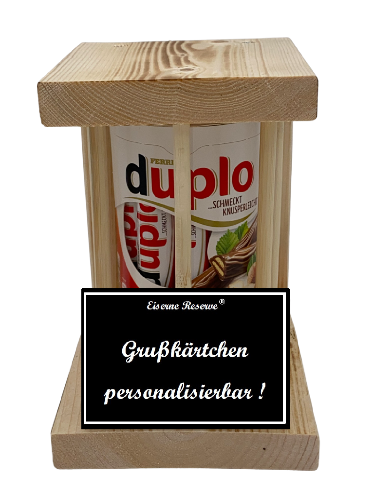 duplo Riegel - Notfall Reserve - Holzstäbe - Personalisierbar