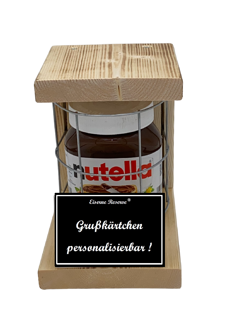Nutella - Notfall Reserve - Metallgitter - Personalisierbar - Nutella Geschenk