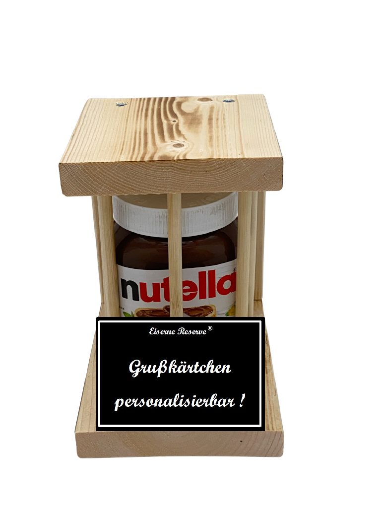 Nutella - Notfall Reserve - Holzstäbe - Personalisierbar - Nutella Geschenk