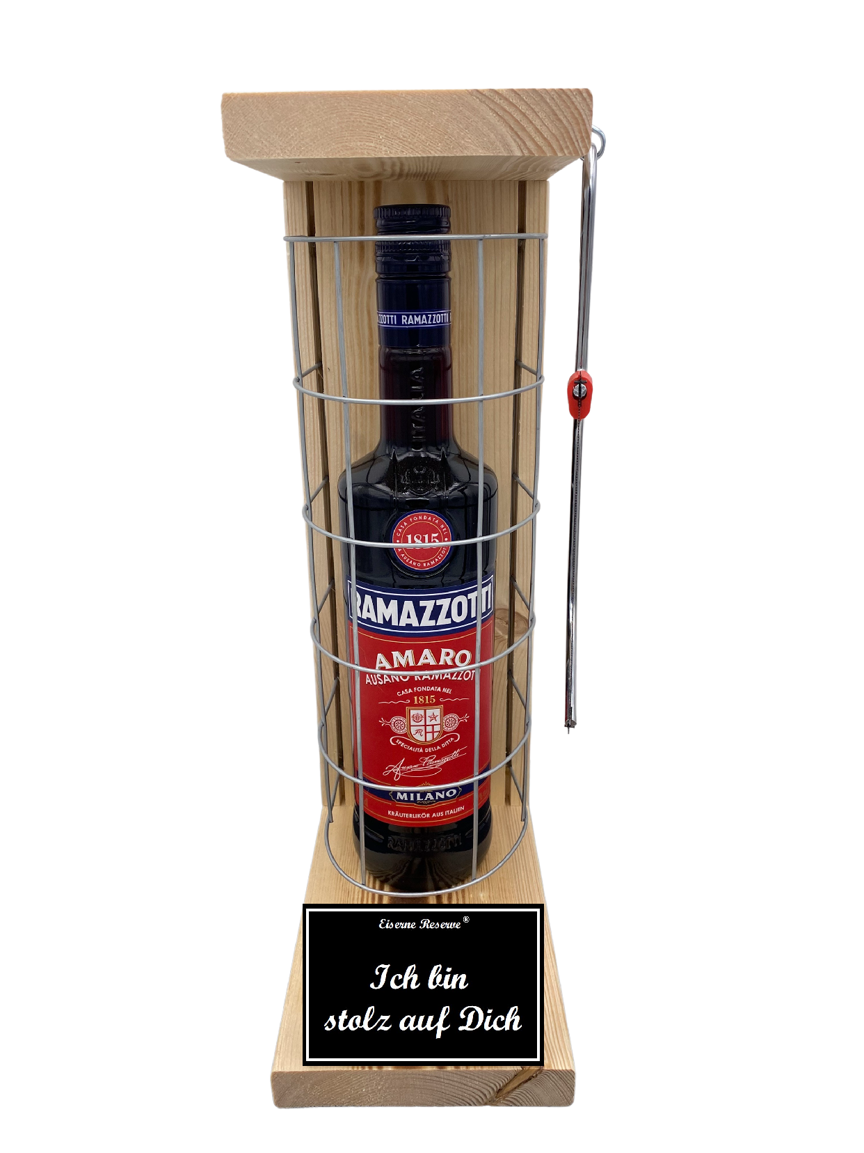 Ramazzotti Eiserne Reserve Gitterkäfig Geschenk Ich bin stolz auf Dich