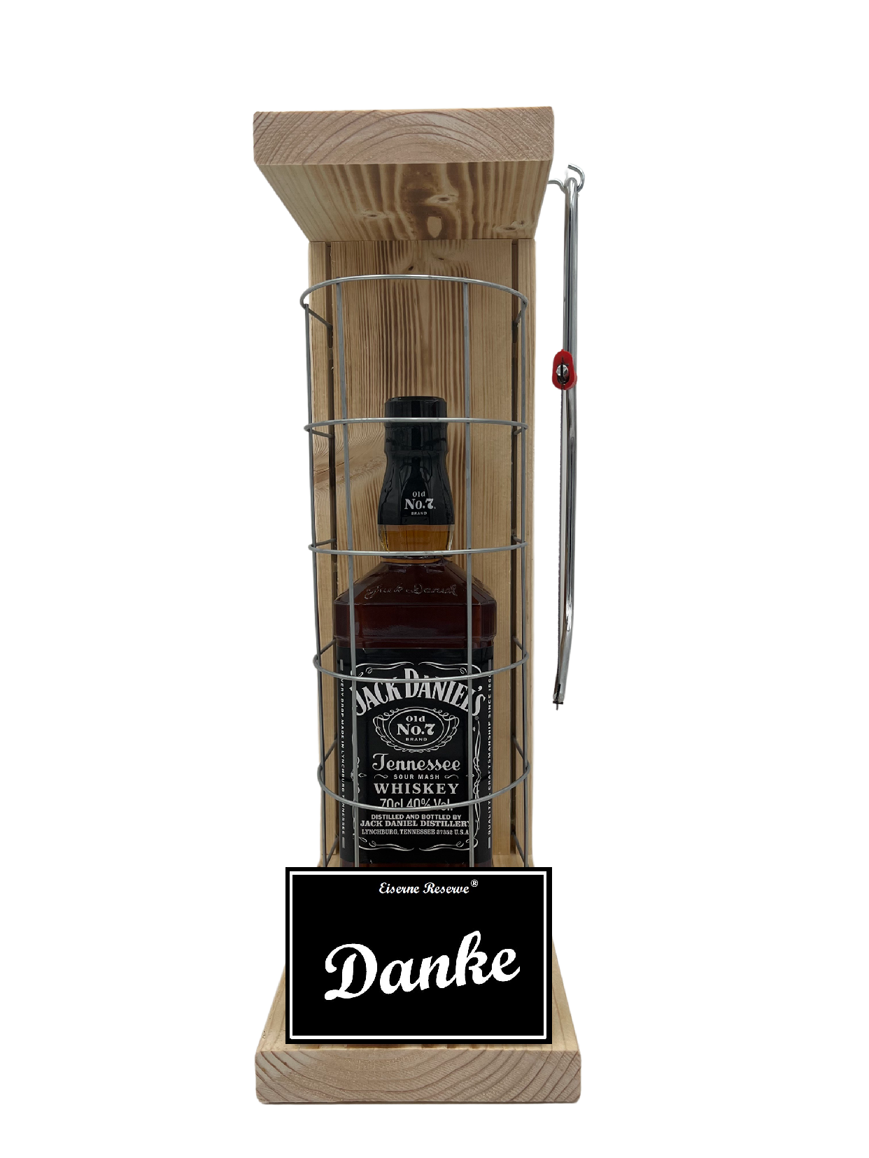 Jack Daniels Eiserne Reserve Gitterkäfig Geschenk Danke