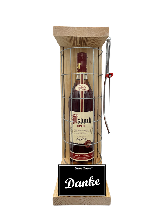 Asbach Uralt Eiserne Reserve Gitterkäfig Geschenk Danke