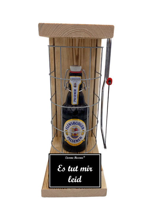 Flensburger Pilsener Eiserne Reserve Gitterkäfig Geschenk Es tut mir leid