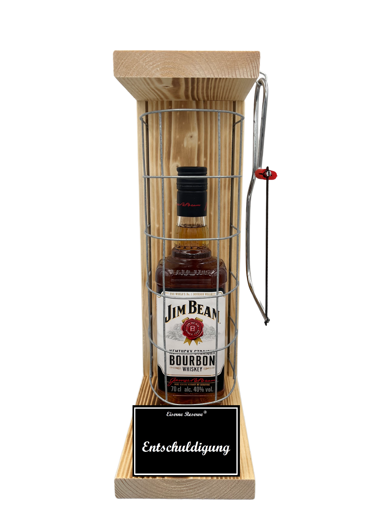 Jim Beam Eiserne Reserve Gitterkäfig Geschenk Entschuldigung