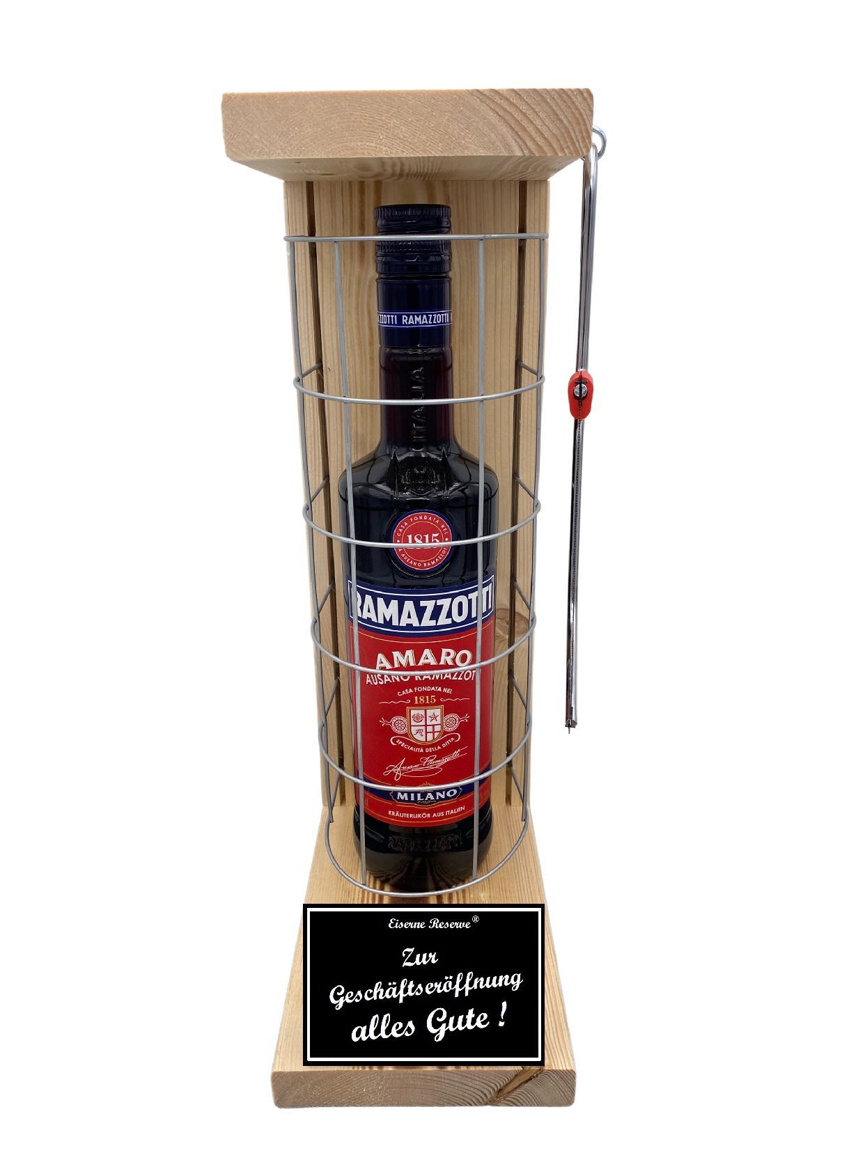 Ramazzotti Eiserne Reserve Gitterkäfig Geschenk zur Geschäftseröffnung