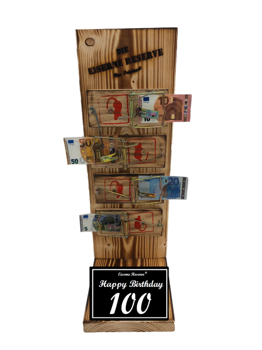 Geldgeschenk zum 100 Geburtstag - Eiserne Reserve Mausefalle