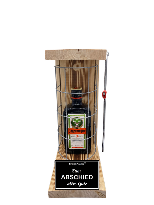 Jägermeister Eiserne Reserve Gitterkäfig Geschenk zum Abschied