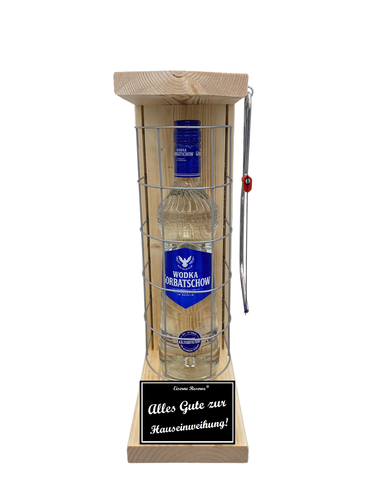 Wodka Eiserne Reserve Gitterkäfig Geschenk zur Hochzeit
