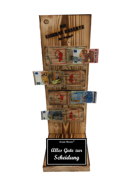 Geldgeschenk zum 74 Geburtstag - Eiserne Reserve Mausefalle