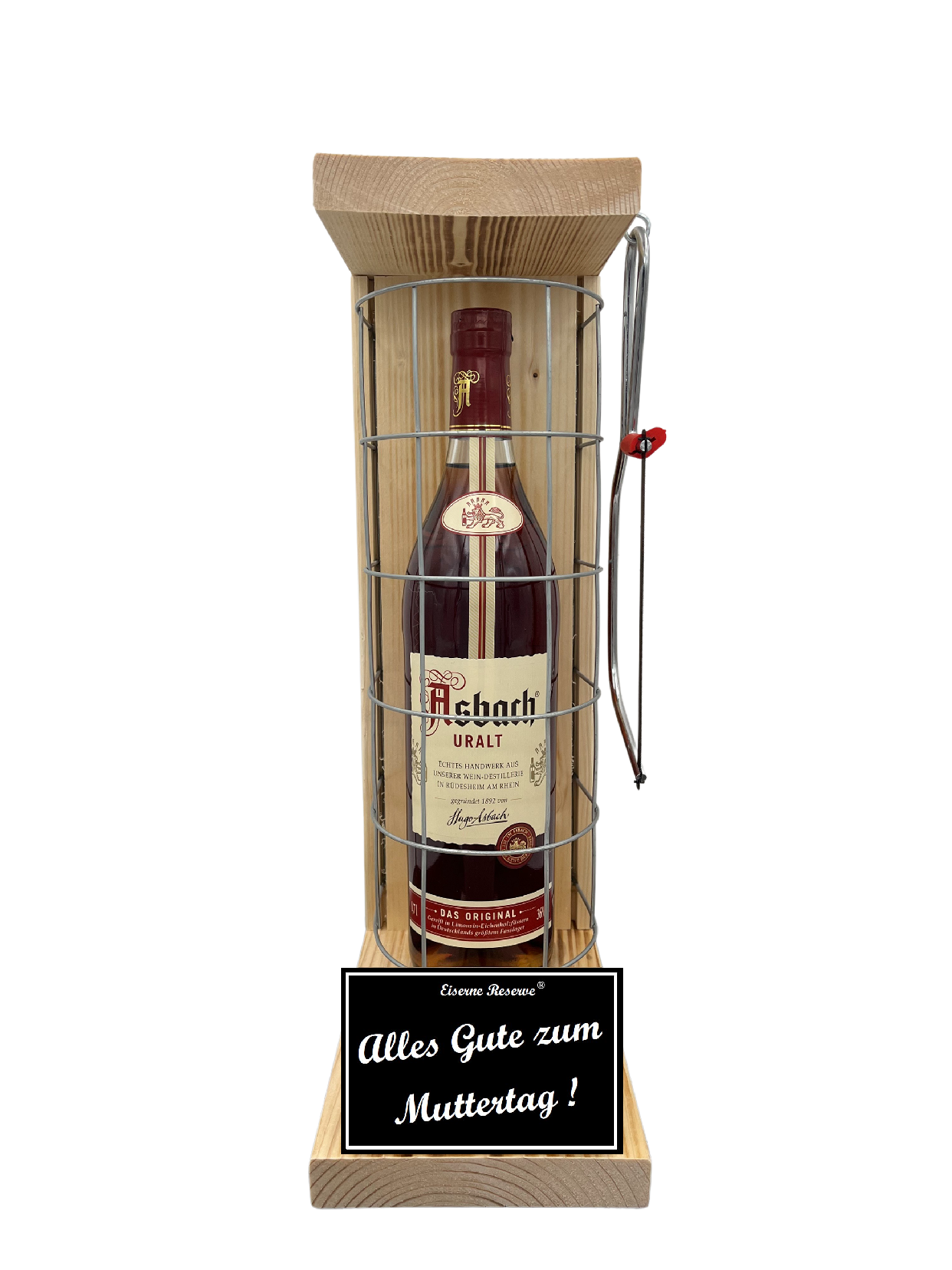 Asbach Uralt Eiserne Reserve Gitterkäfig Geschenk zum Muttertag