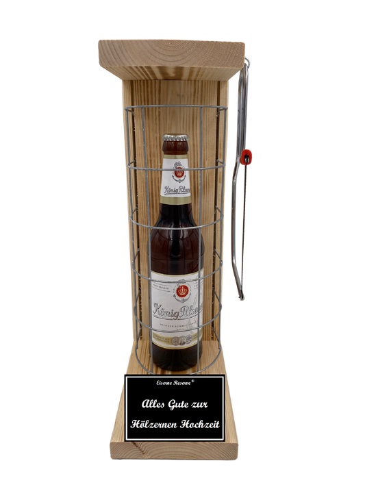 König Pilsener Eiserne Reserve Gitterkäfig Geschenk zur Hölzernen Hochzeit
