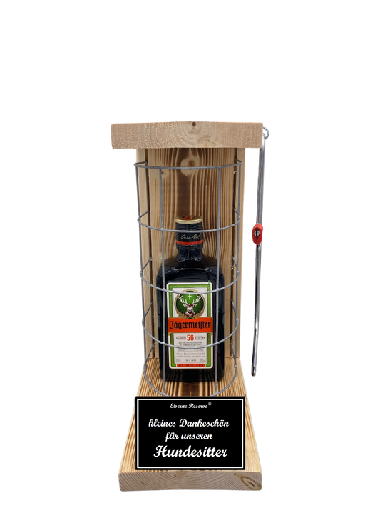 Jägermeister Eiserne Reserve Gitterkäfig Geschenk für Hundesitter
