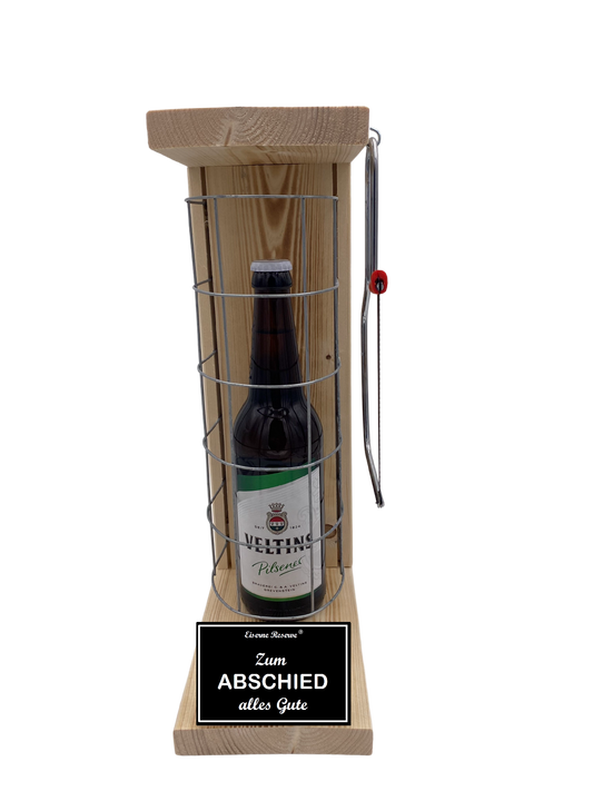 Veltins Pilsener Eiserne Reserve Gitterkäfig Geschenk zum Abschied