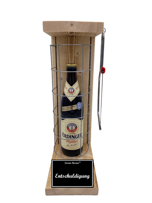 Erdinger Weißbier Eiserne Reserve Gitterkäfig Geschenk Entschuldigung