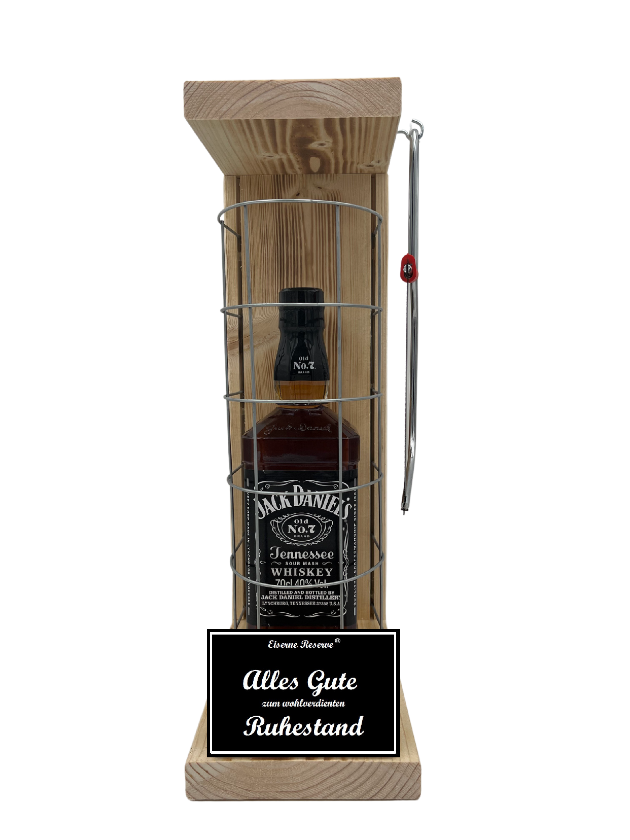 Jack Daniels Eiserne Reserve Gitterkäfig Geschenk zum Ruhestand