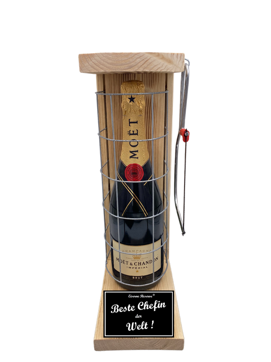 Moet Eiserne Reserve Gitterkäfig Geschenk für Chefin