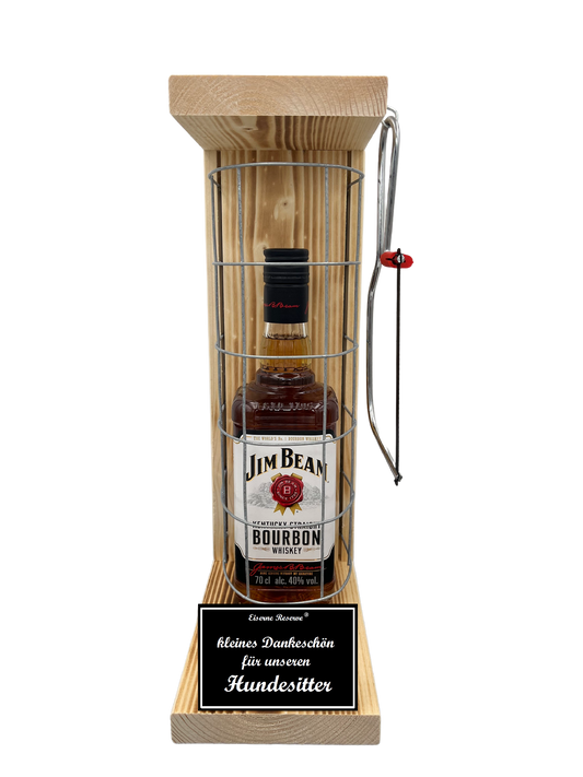 Jim Beam Eiserne Reserve Gitterkäfig Geschenk für Hundesitter