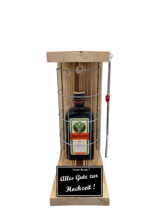 Jägermeister Eiserne Reserve Gitterkäfig Geschenk zur Hochzeit