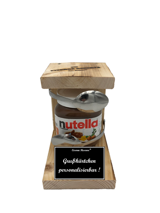 Eiserne Reserve - Löffel Nutella - Personalisierbar - Die lustige Nutella Geschenkidee