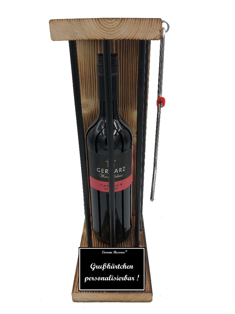 Rotwein - Personalisiertes Geschenk - Eiserne Reserve Black Edition